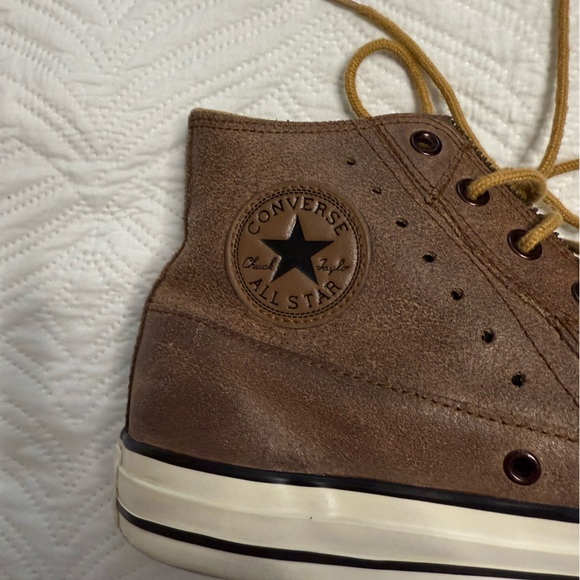 Converse All Star Men’s Brown Leather High Top Sneakers. Size 11 - Picture 8 of 8